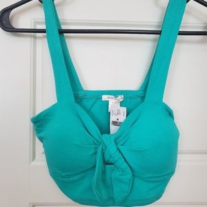 'Spring Fling' halter crop top (bl)